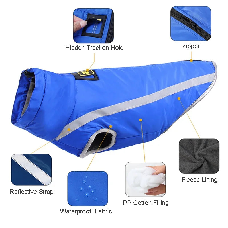 Vêtements imperméables pour grands chiens