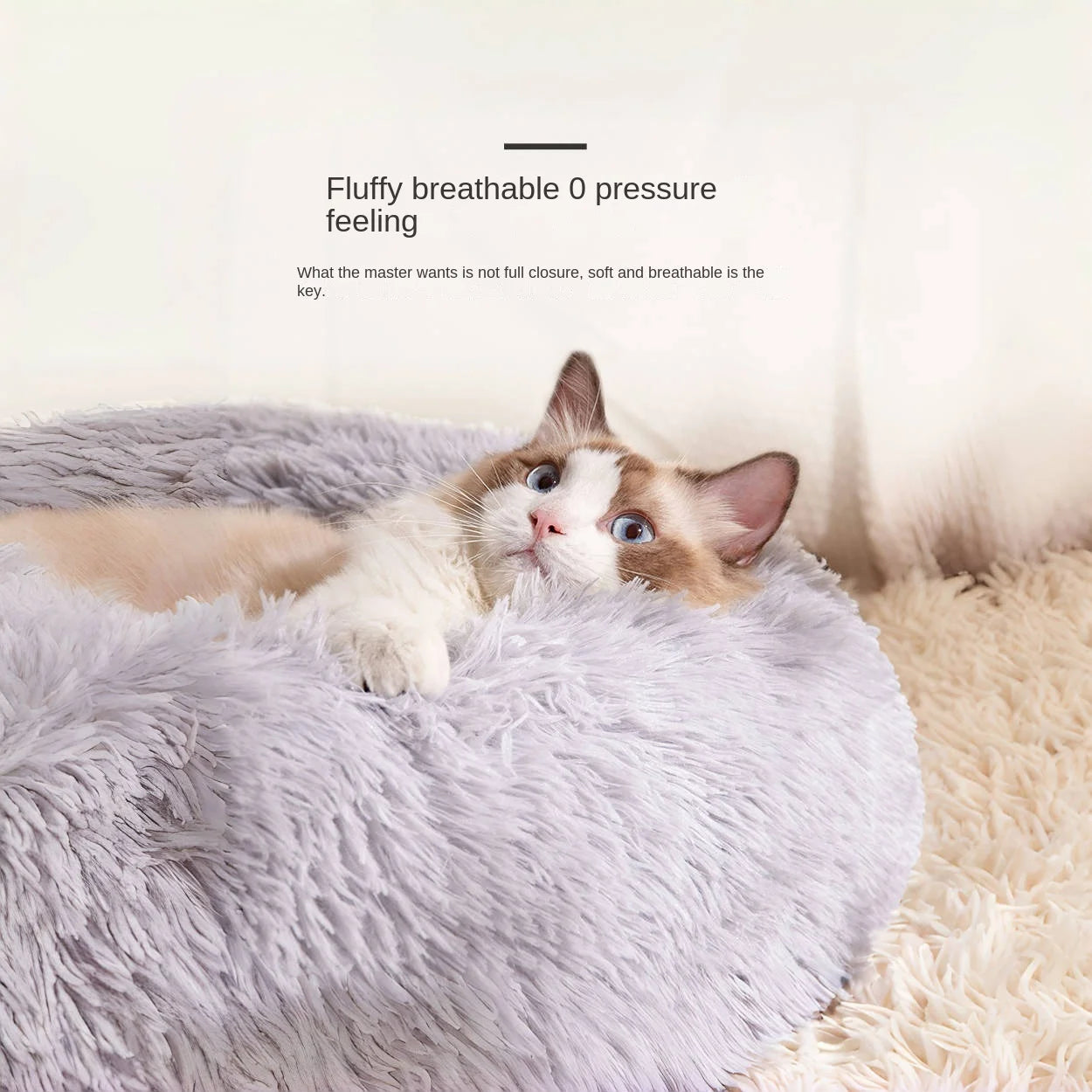 Lit chaud pour chat, nid de couchage doux et Long en peluche, meilleur lit pour chien