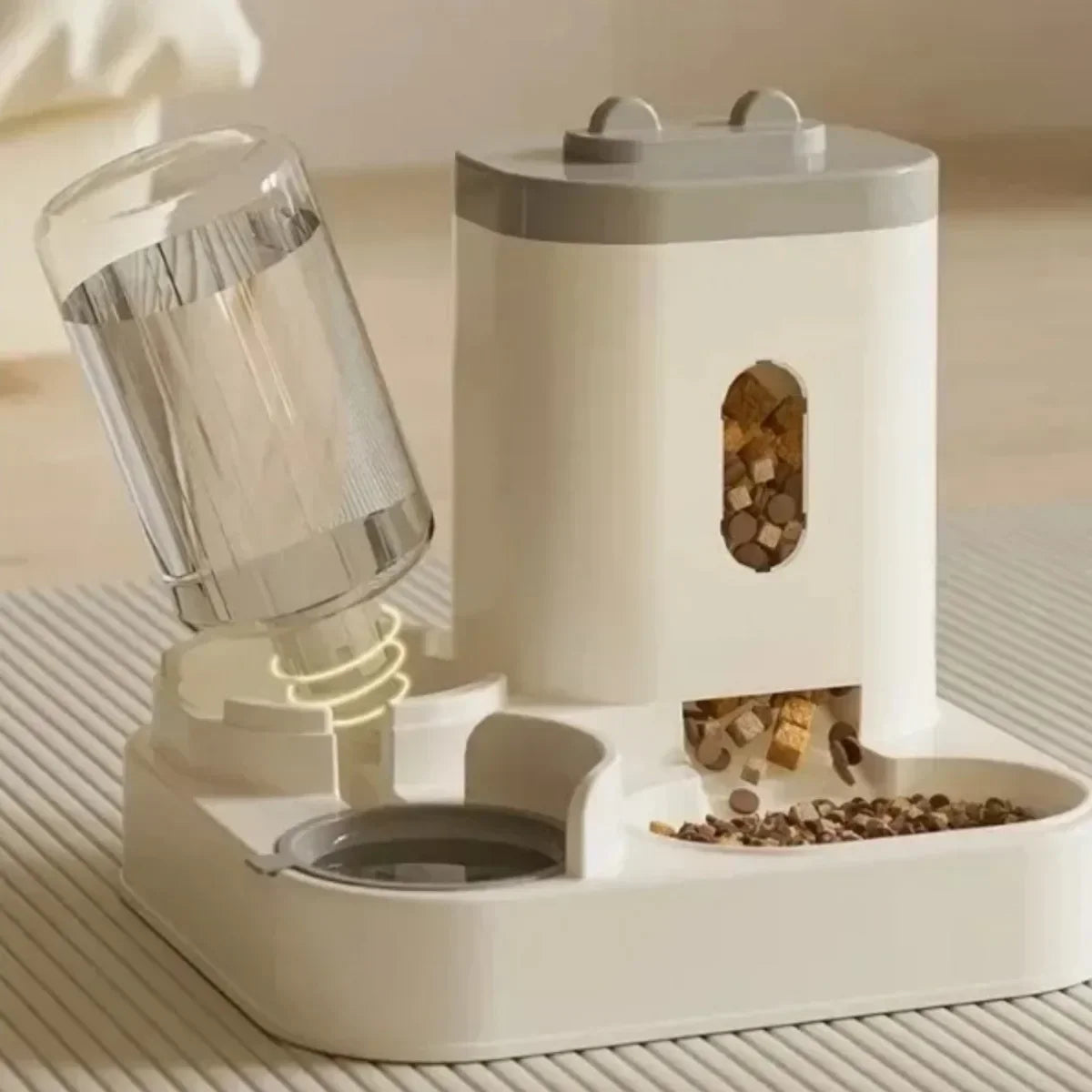 Distributeur Automatique pour Chiens et Chats – Gamelle 2 en 1 avec Fontaine à Eau et Grande Capacité