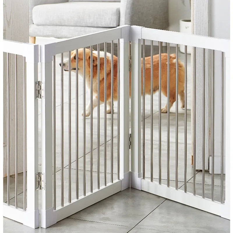 Barrière de séparation pliable pour chien – Design moderne, sans perçage, idéale pour une utilisation intérieure en toute sécurité