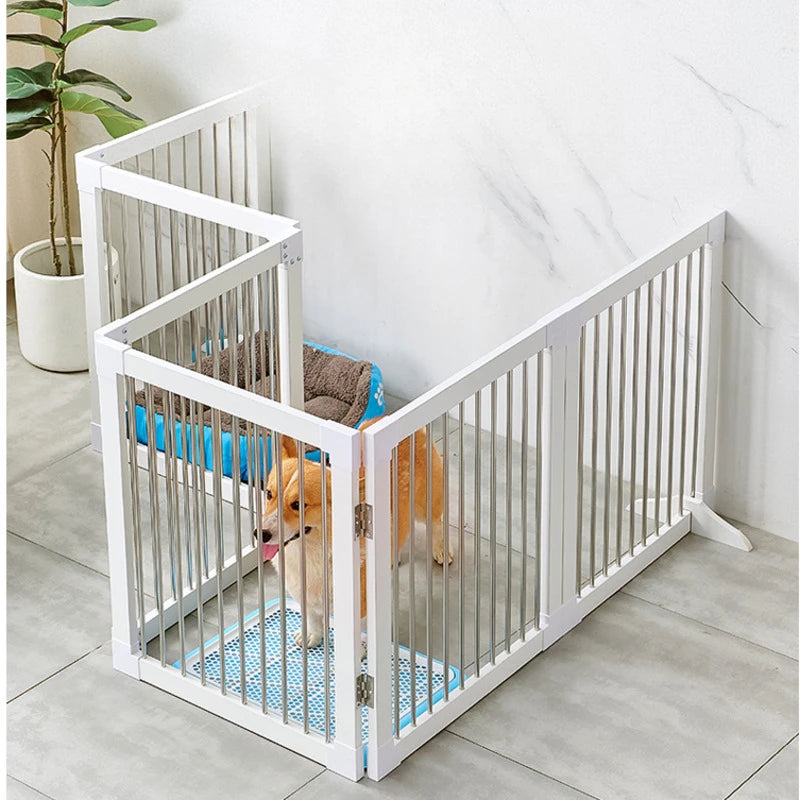 Barrière de séparation pliable pour chien – Design moderne, sans perçage, idéale pour une utilisation intérieure en toute sécurité