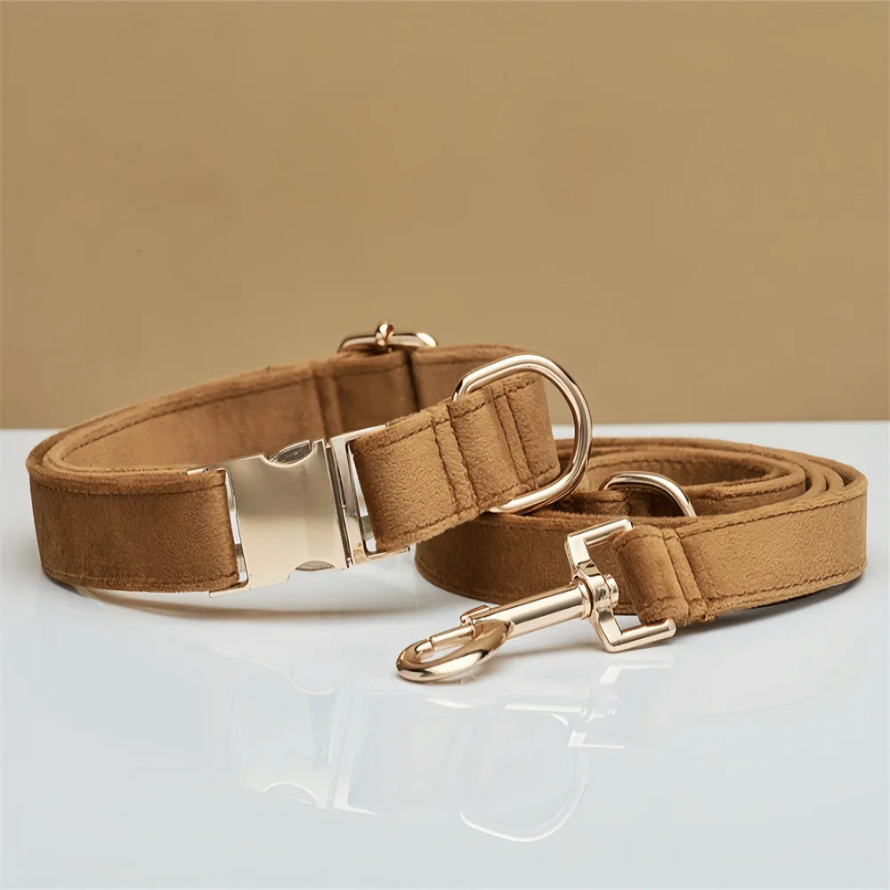 Collier Chien Personnalisé en Cuir – Gravure Nom & Téléphone | Boucle Métal Premium | Pour Petit, Moyen et Grand Chien