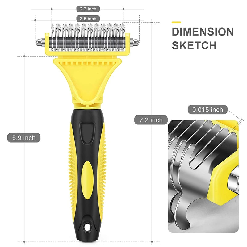 Brosse de toilettage en acier inoxydable pour animaux de compagnie