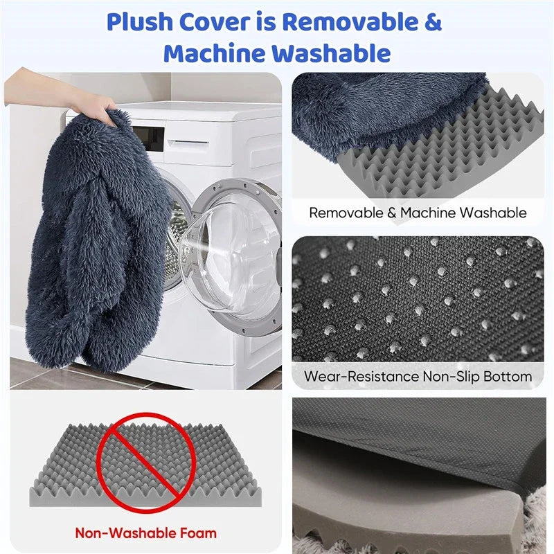 Lit de Luxe pour Chien – Coussin Moelleux Lavable | Pour Petit, Moyen et Grand Chien | Nid Apaisant en Peluche