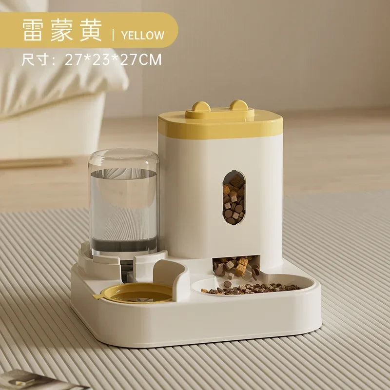 Distributeur Automatique pour Chiens et Chats – Gamelle 2 en 1 avec Fontaine à Eau et Grande Capacité
