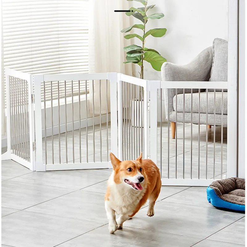 Barrière de séparation pliable pour chien – Design moderne, sans perçage, idéale pour une utilisation intérieure en toute sécurité