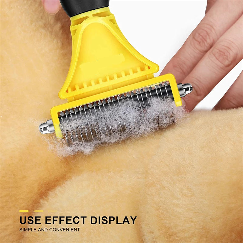 Brosse de toilettage en acier inoxydable pour animaux de compagnie