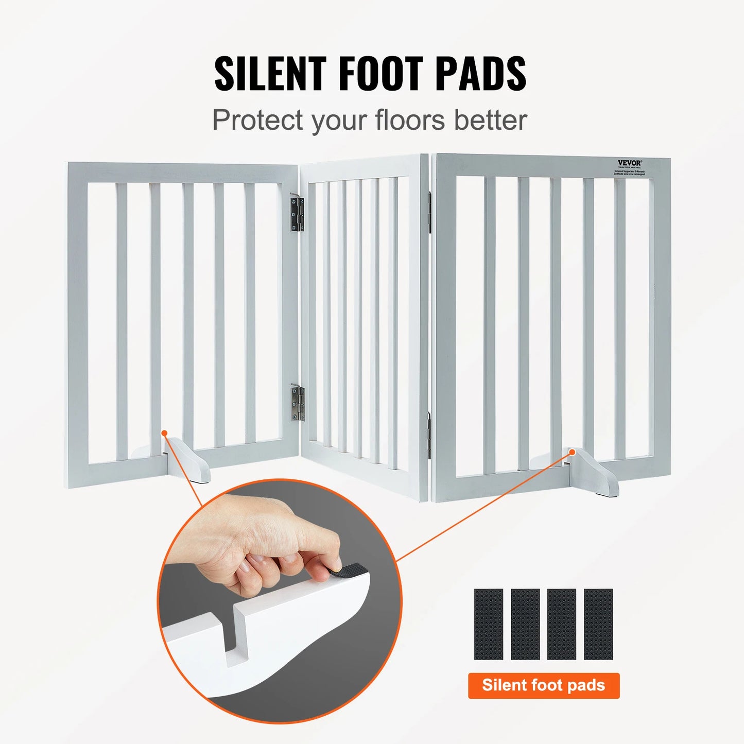 Barrière pliable pour chien à 3 panneaux – Autoportante et extensible, idéale pour couloirs et petits espaces