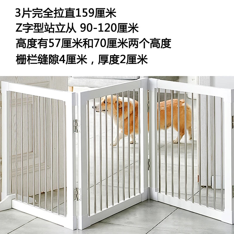 Barrière de séparation pliable pour chien – Design moderne, sans perçage, idéale pour une utilisation intérieure en toute sécurité