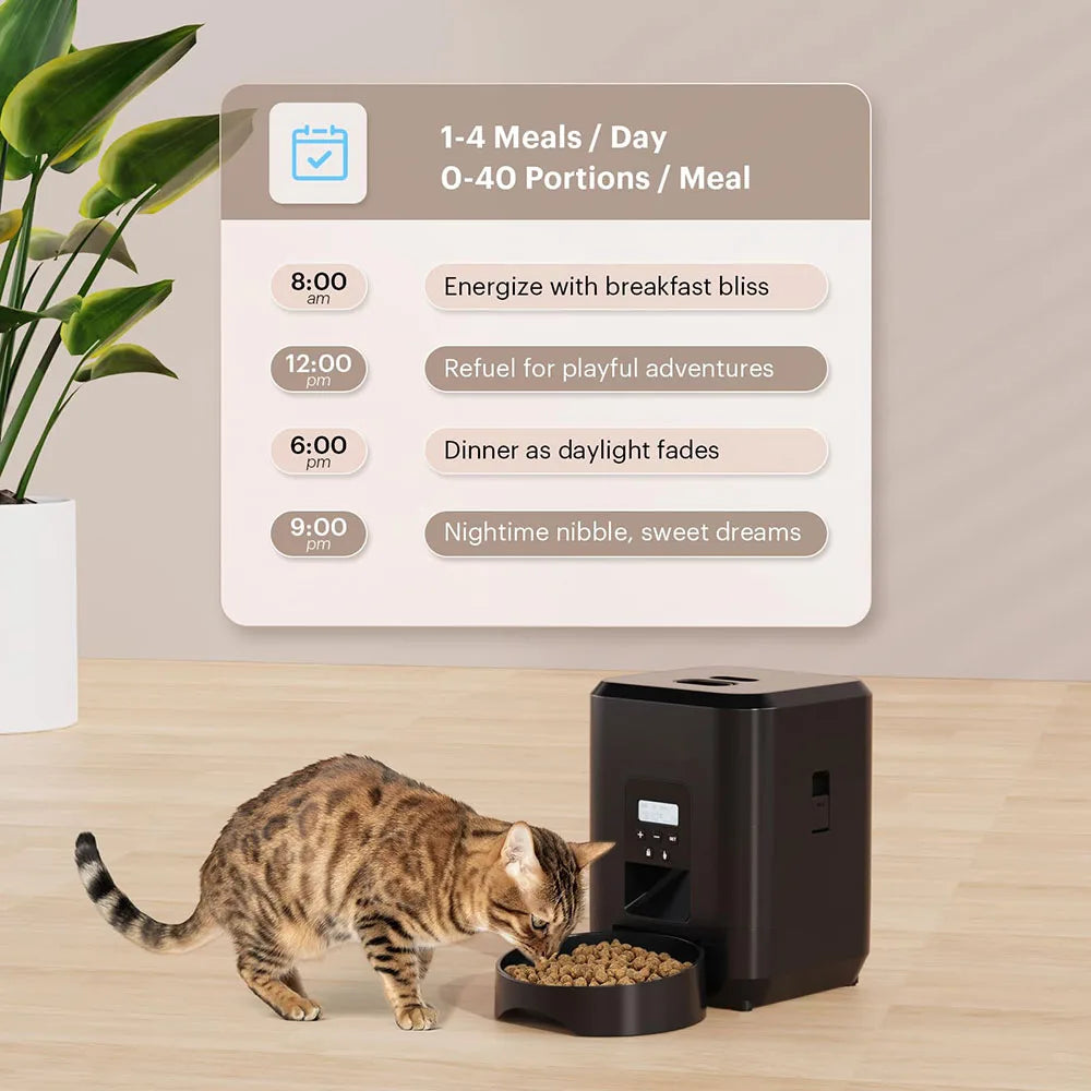 Distributeur Automatique Intelligent pour Chats & Chiens | Nourrisseur Programmable avec Gamelle