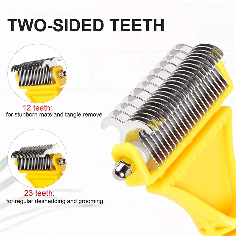 Brosse de toilettage en acier inoxydable pour animaux de compagnie