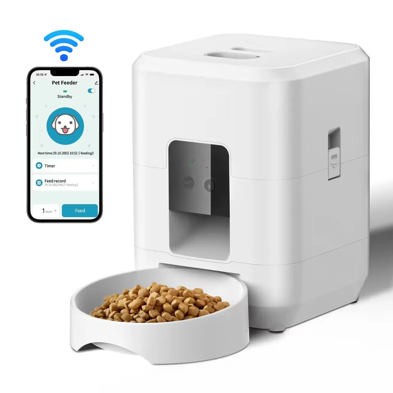 Distributeur Automatique Intelligent pour Chats & Chiens | Nourrisseur Programmable avec Gamelle