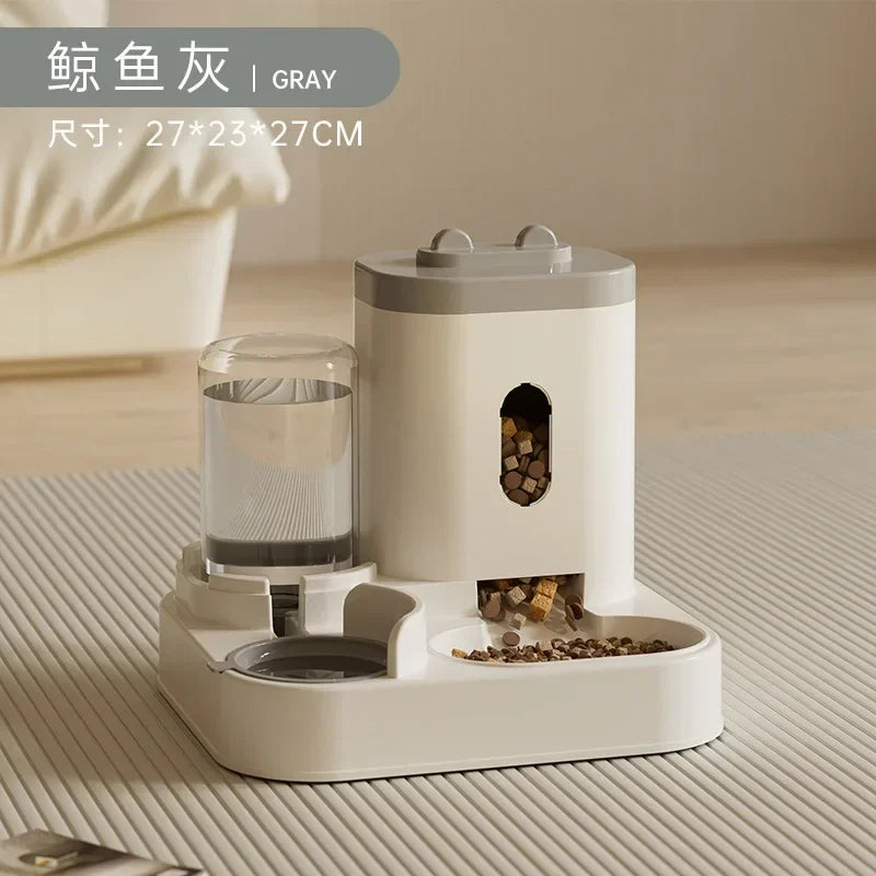 Distributeur Automatique pour Chiens et Chats – Gamelle 2 en 1 avec Fontaine à Eau et Grande Capacité