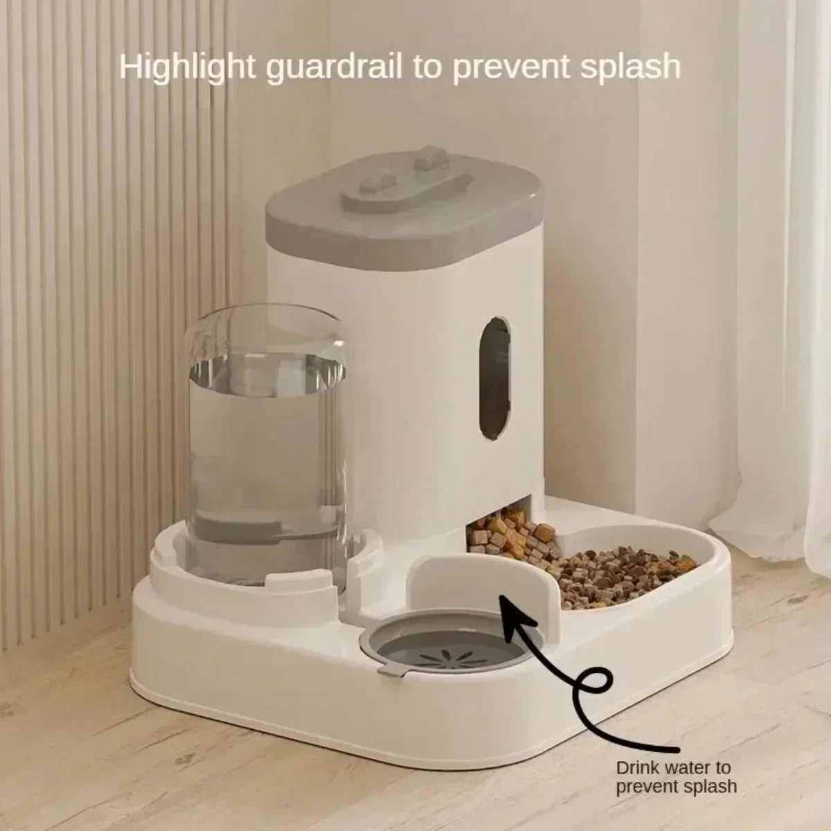 Distributeur Automatique pour Chiens et Chats – Gamelle 2 en 1 avec Fontaine à Eau et Grande Capacité
