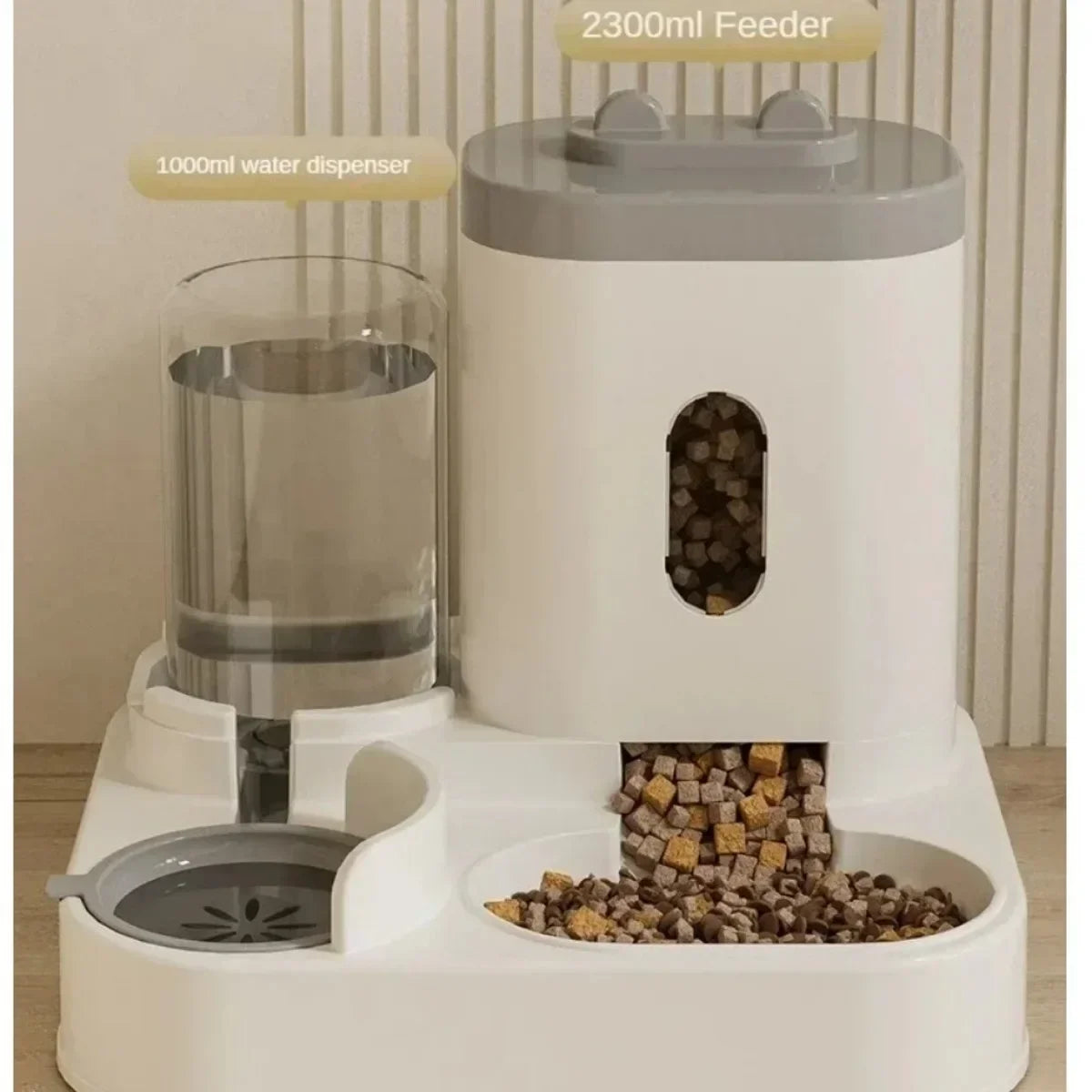 Distributeur Automatique pour Chiens et Chats – Gamelle 2 en 1 avec Fontaine à Eau et Grande Capacité