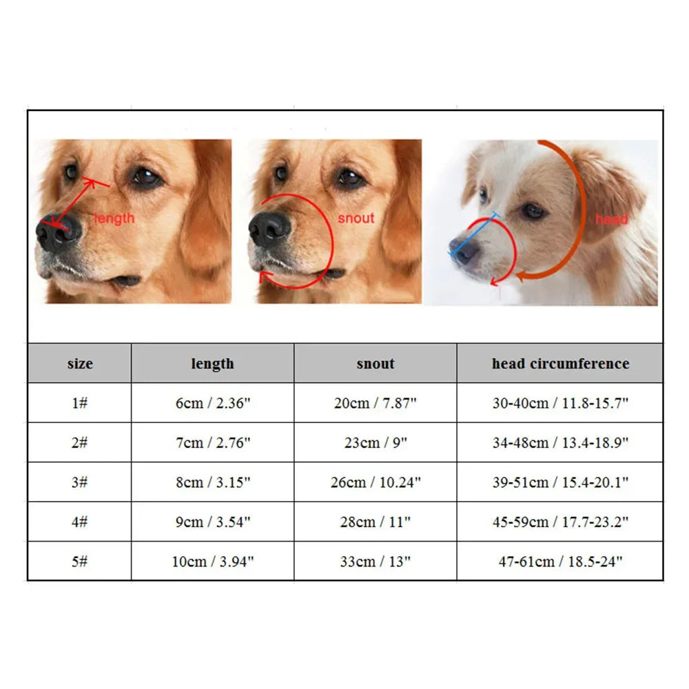 Muselière en silicone souple pour chien de compagnie