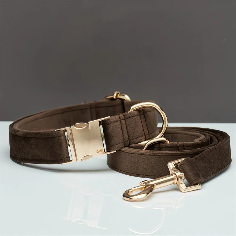 Collier Chien Personnalisé en Cuir – Gravure Nom & Téléphone | Boucle Métal Premium | Pour Petit, Moyen et Grand Chien