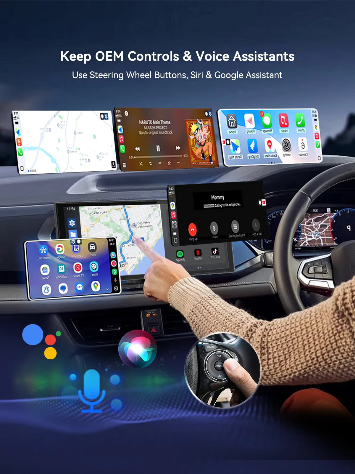 CarPlay & Android Auto 100% Sans Fil