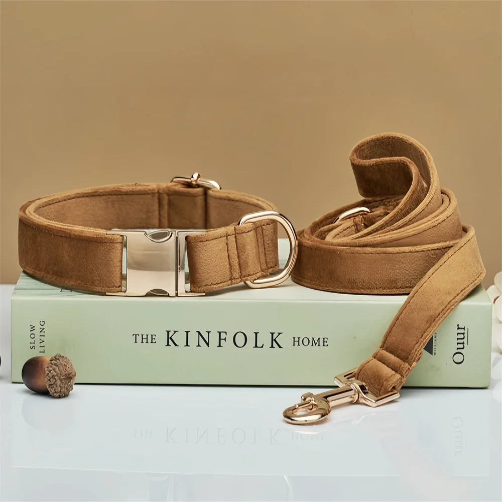 Collier Chien Personnalisé en Cuir – Gravure Nom & Téléphone | Boucle Métal Premium | Pour Petit, Moyen et Grand Chien