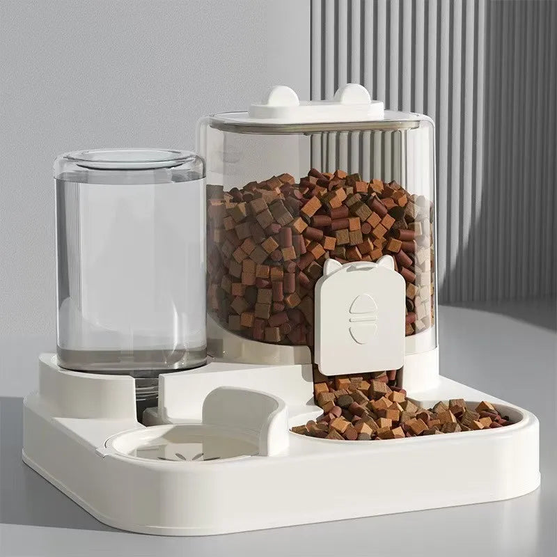Distributeur Automatique pour Chiens et Chats – Gamelle 2 en 1 avec Fontaine à Eau et Grande Capacité