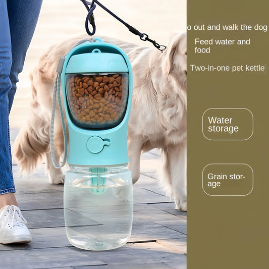 Bouteille d'eau Portable avec stockage de nourriture et d'eau pour animaux de compagnie